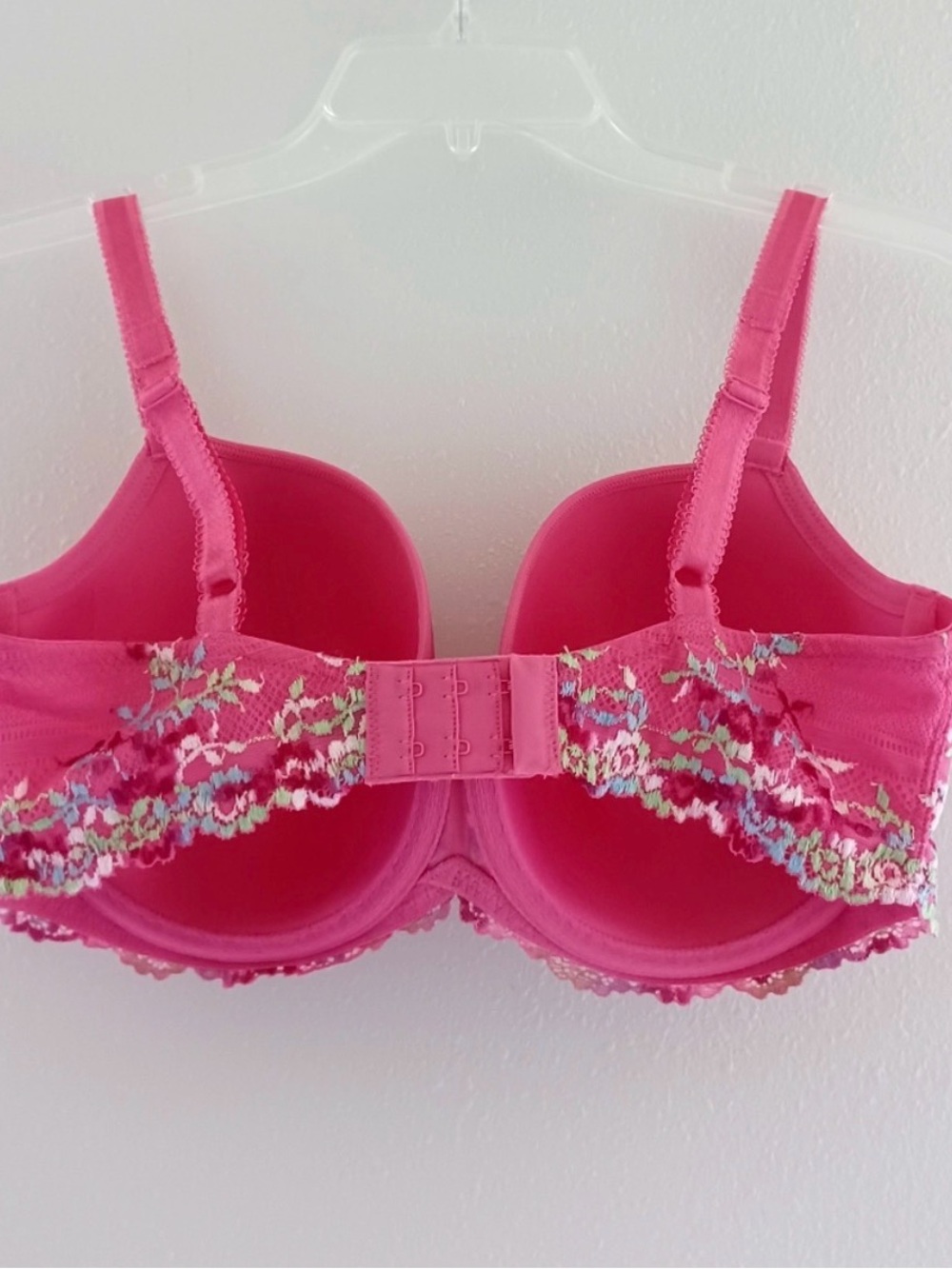 WACOAL Embrace Lace Contour T-Shirt Bra Sz 38C in Hot Pink/multi NEW - Picture 6 of 14